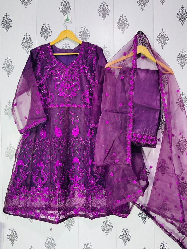 Embroidery Organza 3pc